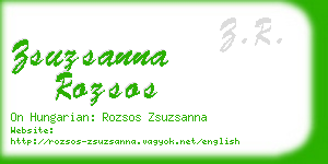 zsuzsanna rozsos business card
